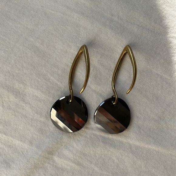 Diablo Organics black diamond Swarovski crystal ear dangles ! - Picture 4 of 6